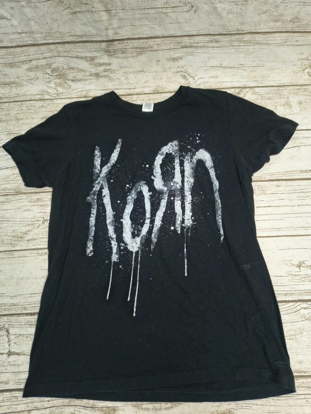 Korn Black Distressed Still A Freak Logo Graphic T-Shirt Size Medium
